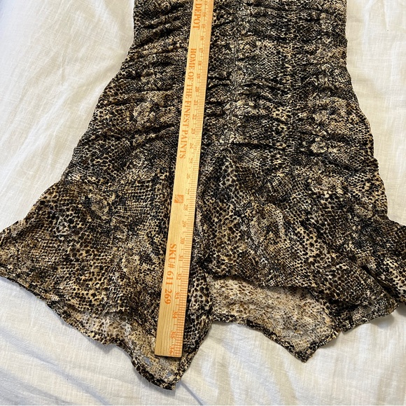 NWT Free People Snake Print Open Back Mini Dress M - Picture 9 of 11